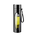 Double-Layer Borosilicate Glass Water Bottle with Stainless Steel Filter