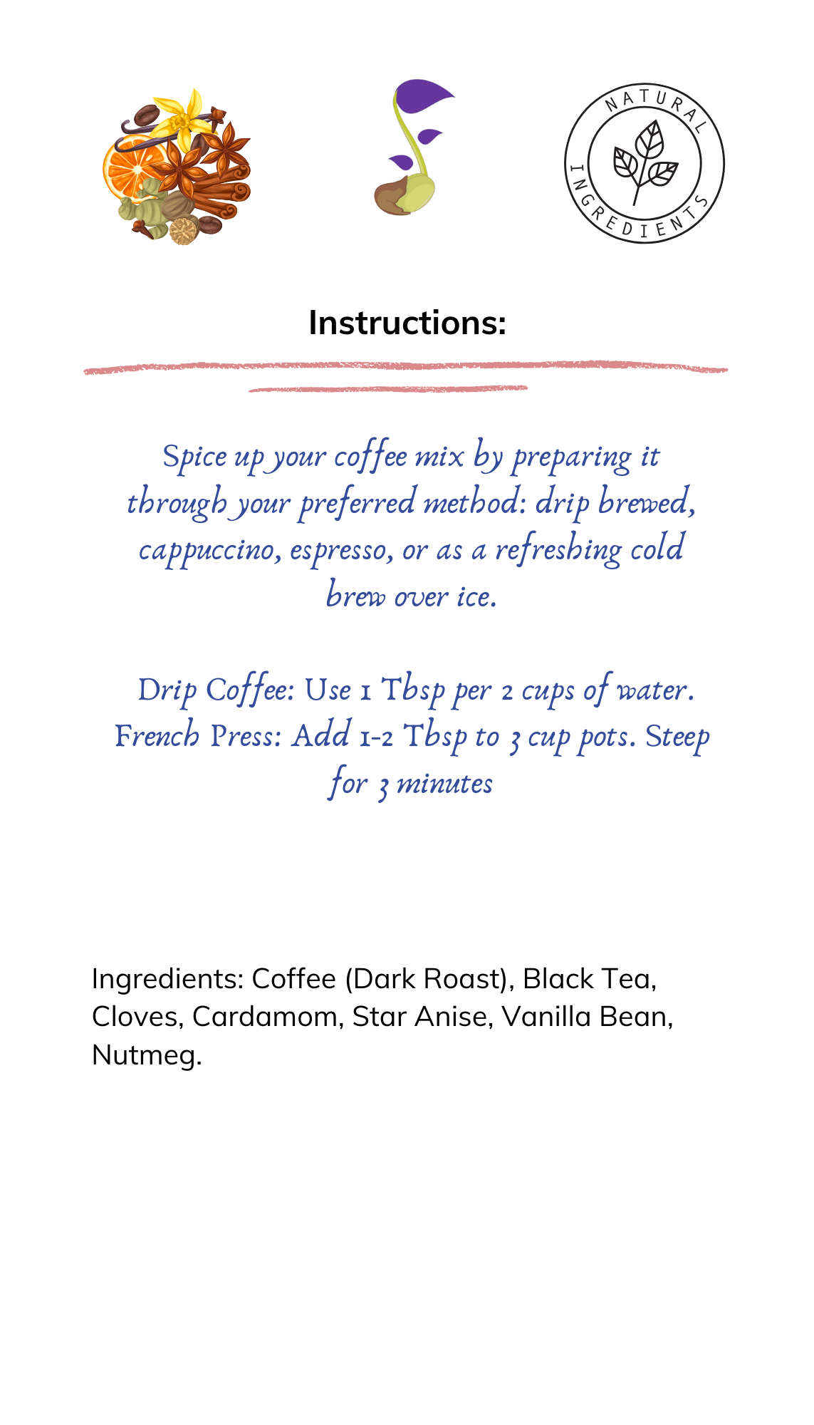 Spiced Coffee Mix – 10 oz | Vegan & Organic